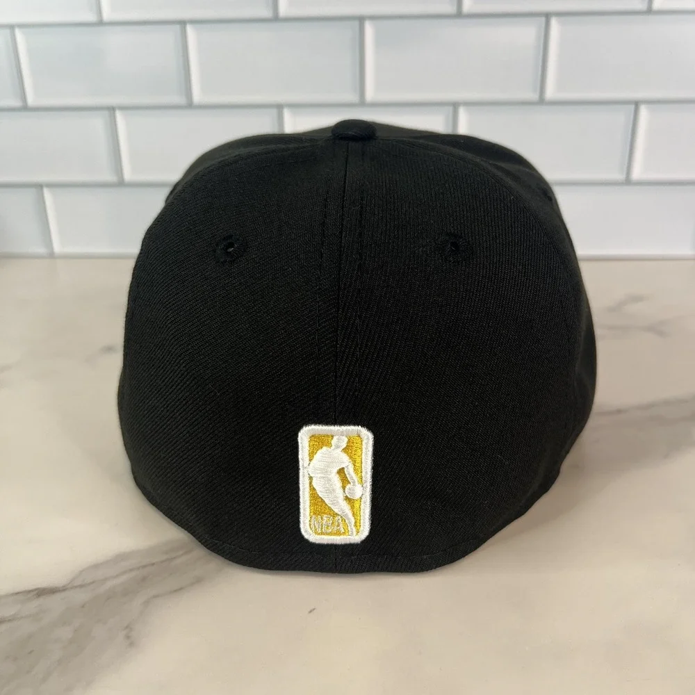 Golden State Warriors Hat Cap Fitted Mens 6 7/8 Black NBA Basketball New Era